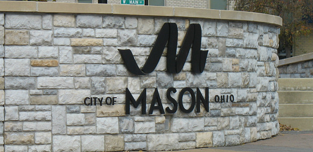 A residential street in Mason, Ohio
