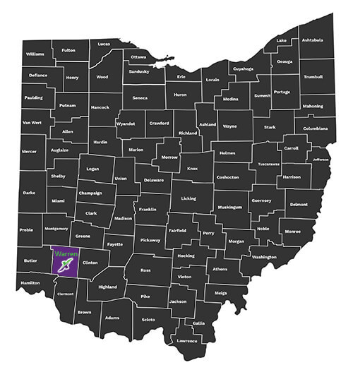 Warren County, Ohio, where the Waynesville office sits